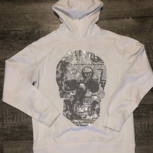 White Skull Diamond Hoodie (amazing quality)